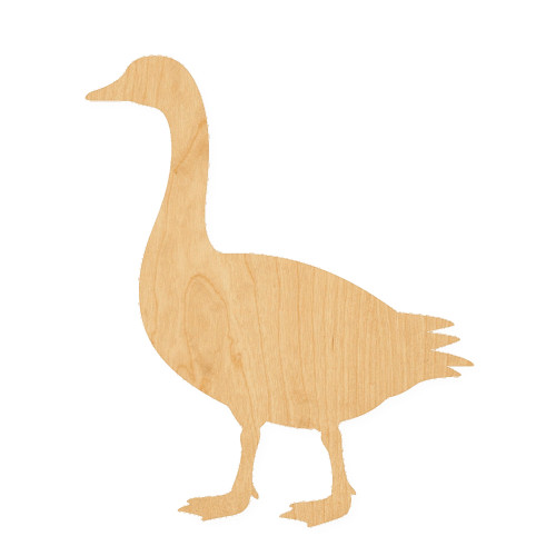 Goose Wood Cutout for Crafts, Unfinished Baltic Birch Craft Shape