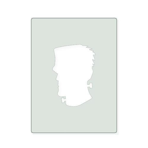 Frankenstien Head Reusable Mylar Stencil, 10 mil Plastic Paint Stencil for Crafts and Decor