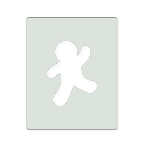 Gingerbread Man 2 Reusable Mylar Stencil, 10 mil Plastic Paint Stencil for Crafts and Decor