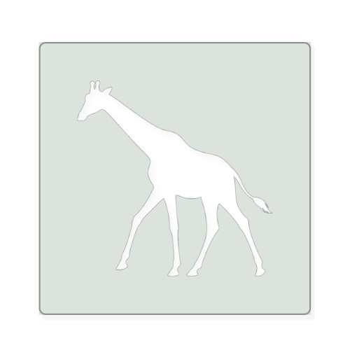 Giraffe 2 Reusable Mylar Stencil, 10 mil Plastic Paint Stencil for Crafts and Decor