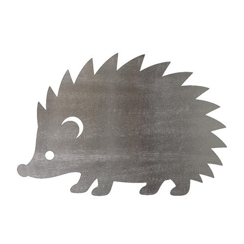 Hedgehog 2 Steel Cutout Shape, Raw Metal Wall Art and Craft Supply
