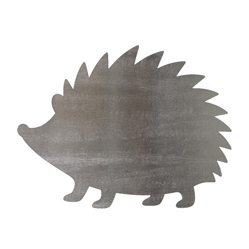 Hedgehog 3 Steel Cutout Shape, Raw Metal Wall Art and Craft Supply