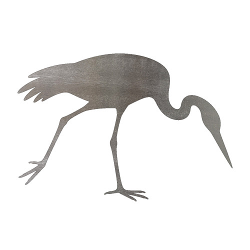 Heron Steel Cutout Shape, Raw Metal Wall Art and Craft Supply