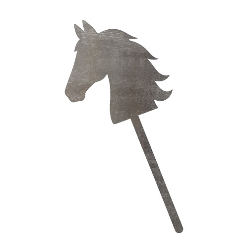 Hobby Horse Steel Cutout Shape, Raw Metal Wall Art and Craft Supply