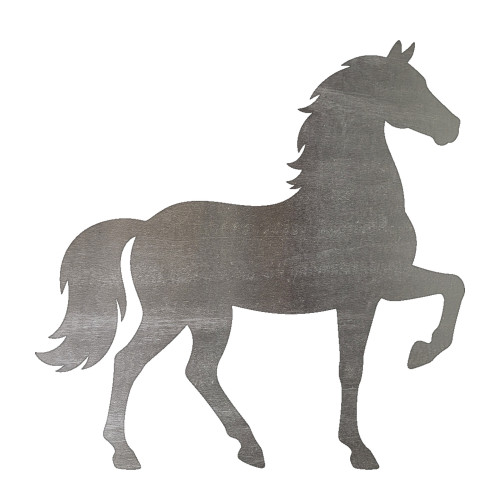 Horse 4 Steel Cutout Shape, Raw Metal Wall Art and Craft Supply