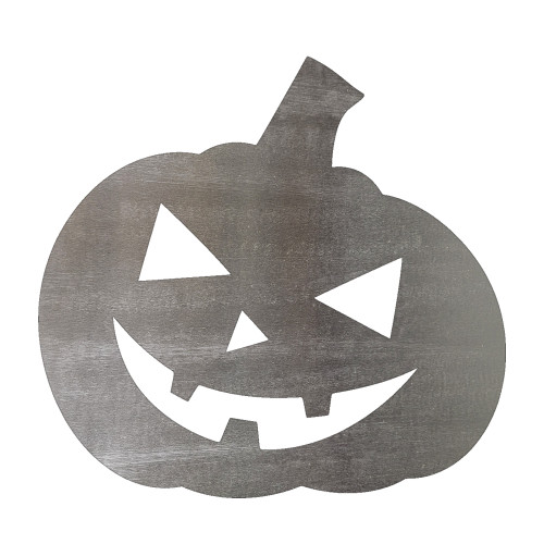 Jack O Lantern 2 Steel Cutout Shape, Raw Metal Wall Art and Craft Supply