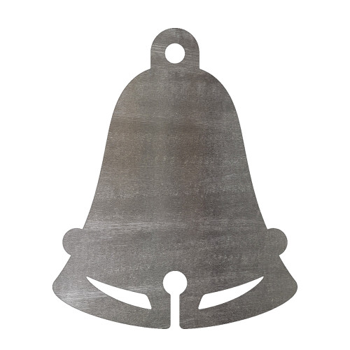 Jingle Bell Steel Cutout Shape, Raw Metal Wall Art and Craft Supply