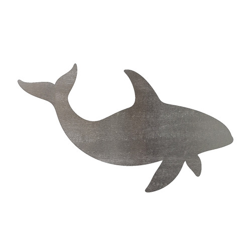 Killer Whale Steel Cutout Shape, Raw Metal Wall Art and Craft Supply