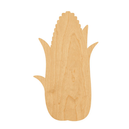 Corn 2 Wood Cutout for Crafts, Unfinished Baltic Birch Craft Shape