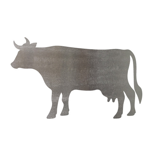 Cow 3 Steel Cutout Shape, Raw Metal Wall Art and Craft Supply