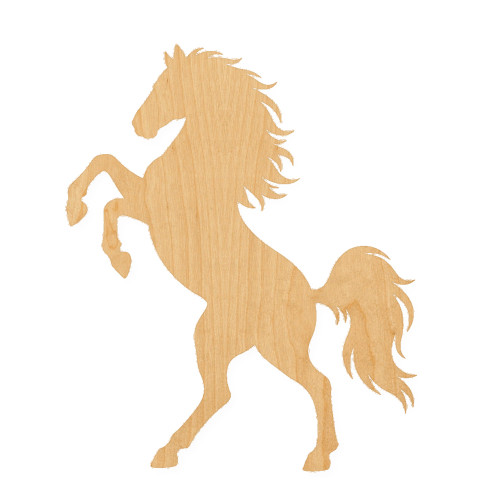 Horse 1 Wood Cutout for Crafts, Unfinished Baltic Birch Craft Shape
