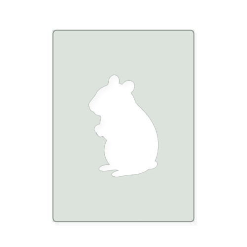Hamster Reusable Mylar Stencil, 10 mil Plastic Paint Stencil for Crafts and Decor