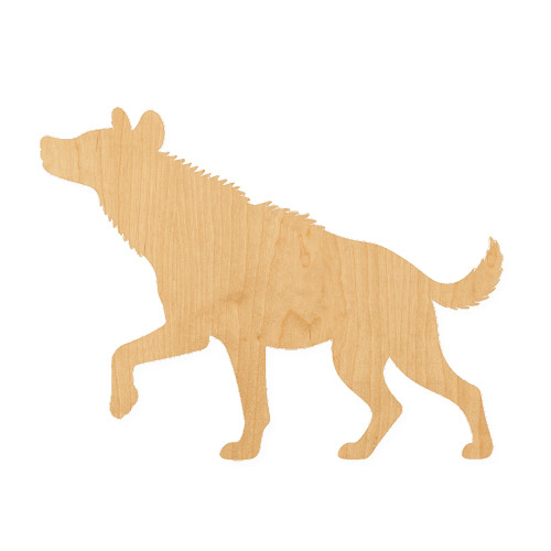 Hyena Wood Cutout for Crafts, Unfinished Baltic Birch Craft Shape