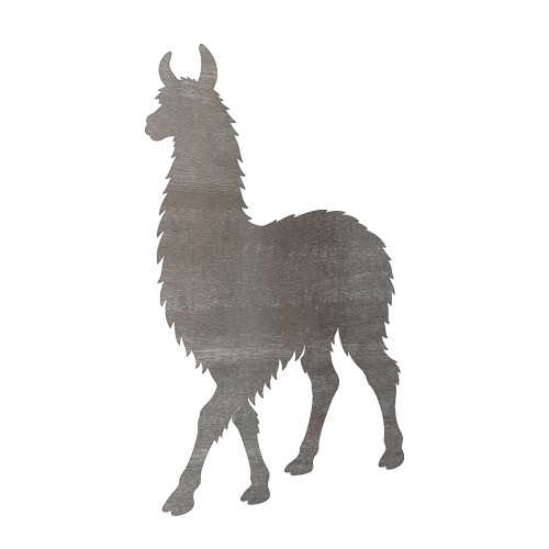 Llama 1 Steel Cutout Shape, Raw Metal Wall Art and Craft Supply