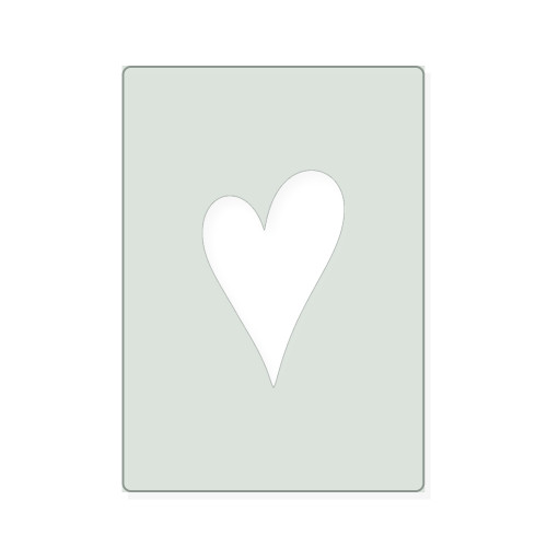 Heart 4 Reusable Mylar Stencil, 10 mil Plastic Paint Stencil for Crafts and Decor