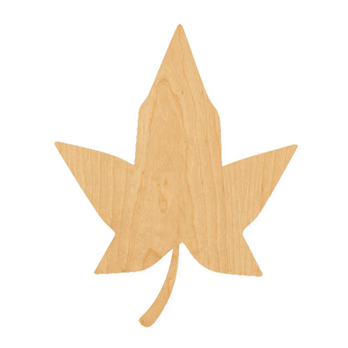 Ivy Leaf Wood Cutout for Crafts, Unfinished Baltic Birch Craft Shape