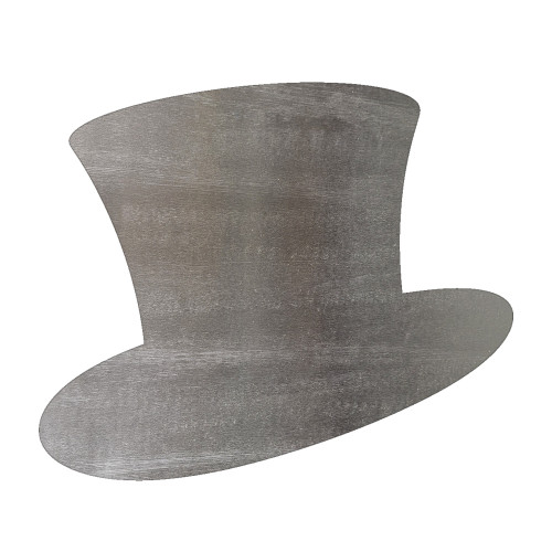 Magic Hat Steel Cutout Shape, Raw Metal Wall Art and Craft Supply