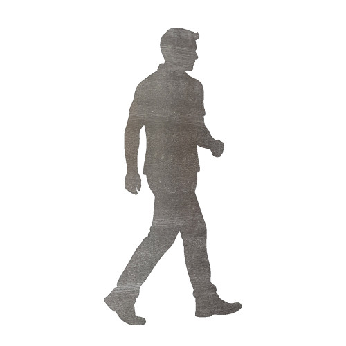 Man Steel Cutout Shape, Raw Metal Wall Art and Craft Supply