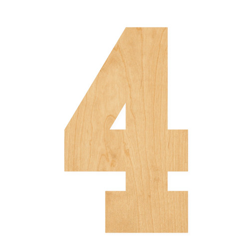 Number 10 Wood Cutout for Crafts, Unfinished Baltic Birch Craft Shape
