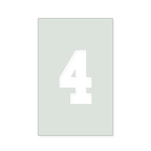 Number 10 Reusable Mylar Stencil, 10 mil Plastic Paint Stencil for Crafts and Decor