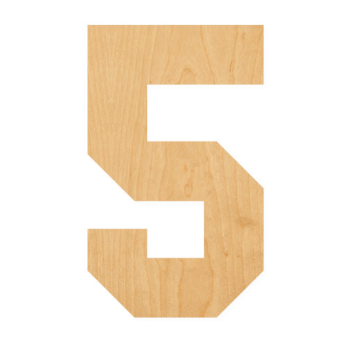Number 12 Wood Cutout for Crafts, Unfinished Baltic Birch Craft Shape