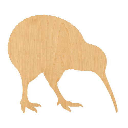 Kiwi Wood Cutout for Crafts, Unfinished Baltic Birch Craft Shape