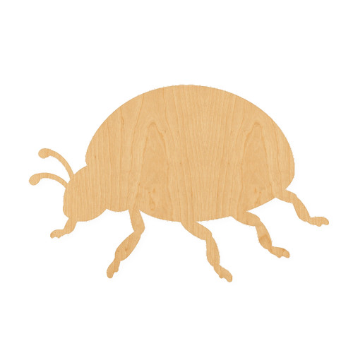 Ladybug 1 Wood Cutout for Crafts, Unfinished Baltic Birch Craft Shape