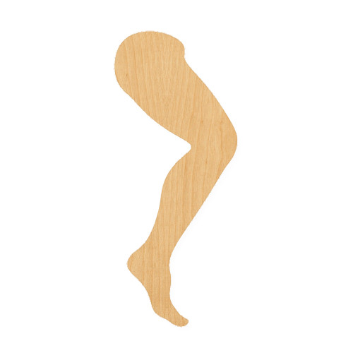 Leg Wood Cutout for Crafts, Unfinished Baltic Birch Craft Shape