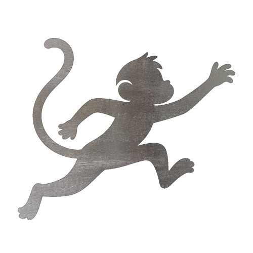 Monkey 4 Steel Cutout Shape, Raw Metal Wall Art and Craft Supply