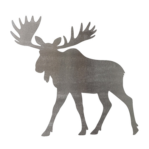 Moose 3 Steel Cutout Shape, Raw Metal Wall Art and Craft Supply