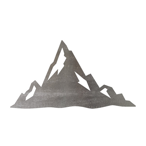 Mountain Peak Steel Cutout Shape, Raw Metal Wall Art and Craft Supply