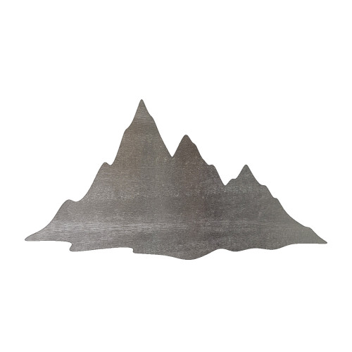 Mountain Steel Cutout Shape, Raw Metal Wall Art and Craft Supply