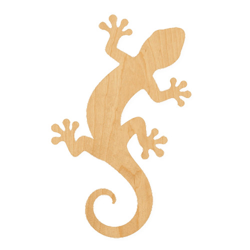 Lizard 1 Wood Cutout for Crafts, Unfinished Baltic Birch Craft Shape