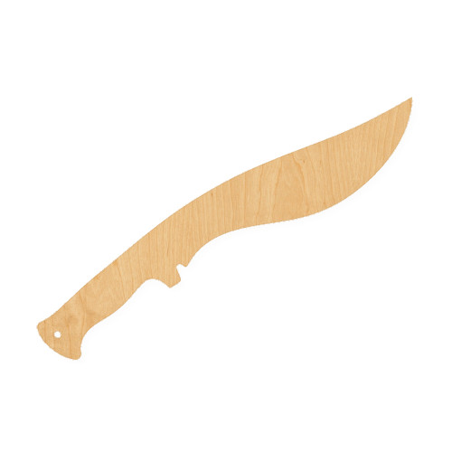 Machete Wood Cutout for Crafts, Unfinished Baltic Birch Craft Shape