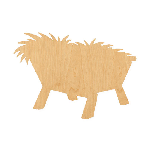 Manger Wood Cutout for Crafts, Unfinished Baltic Birch Craft Shape