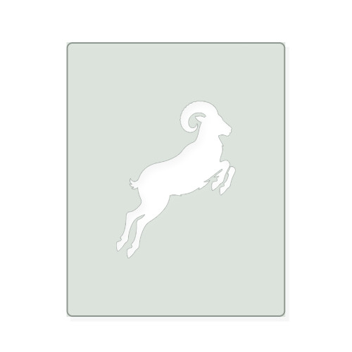 Jumping Ram Reusable Mylar Stencil, 10 mil Plastic Paint Stencil for Crafts and Decor
