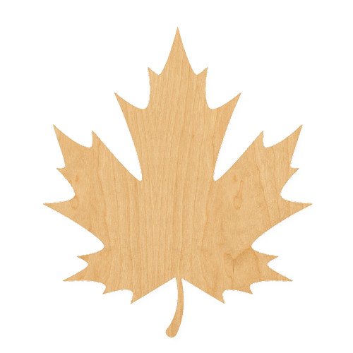 Maple Leaf 3 Wood Cutout for Crafts, Unfinished Baltic Birch Craft Shape