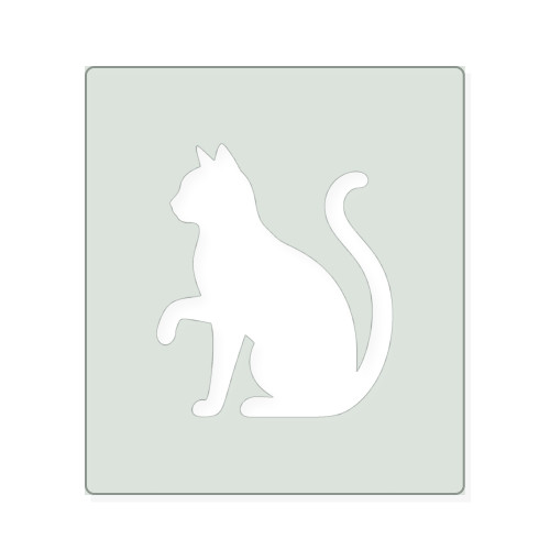 Kitty Cat Reusable Mylar Stencil, 10 mil Plastic Paint Stencil for Crafts and Decor