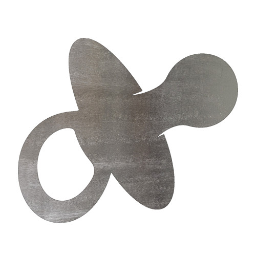 Pacifier 1 Steel Cutout Shape, Raw Metal Wall Art and Craft Supply