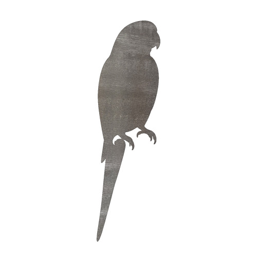 Parakeet Steel Cutout Shape, Raw Metal Wall Art and Craft Supply