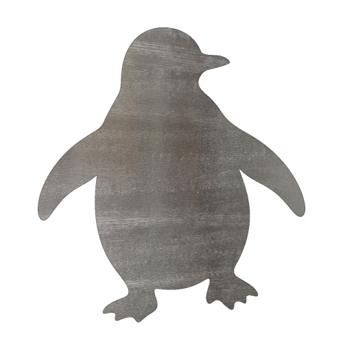 Penguin 1 Steel Cutout Shape, Raw Metal Wall Art and Craft Supply