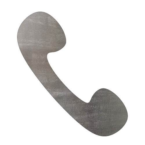 Phone Steel Cutout Shape, Raw Metal Wall Art and Craft Supply