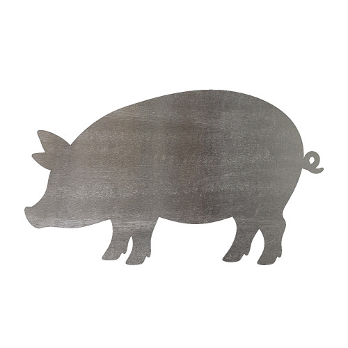 Pig 1 Steel Cutout Shape, Raw Metal Wall Art and Craft Supply