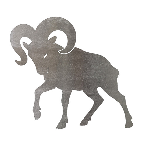 Ram 2 Steel Cutout Shape, Raw Metal Wall Art and Craft Supply