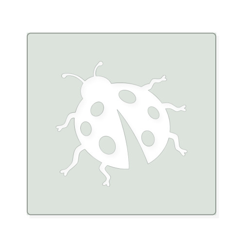 Ladybug On Leaf 2 Reusable Mylar Stencil, 10 mil Plastic Paint Stencil for Crafts and Decor