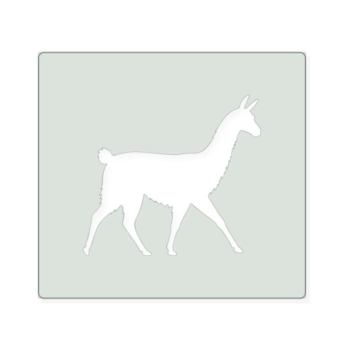 Llama 2 Reusable Mylar Stencil, 10 mil Plastic Paint Stencil for Crafts and Decor