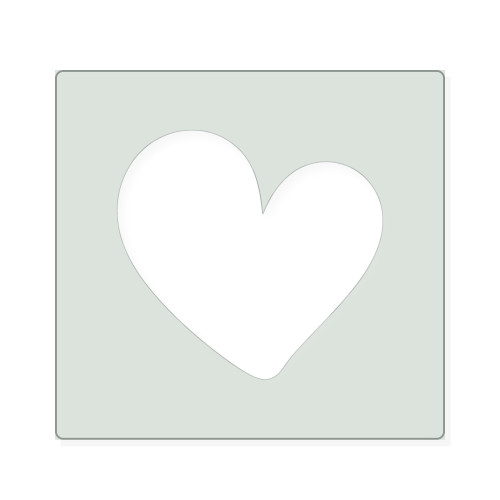 Long Heart Reusable Mylar Stencil, 10 mil Plastic Paint Stencil for Crafts and Decor