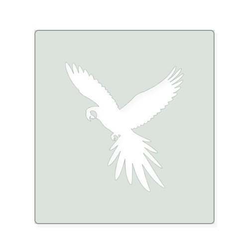 Macaw Reusable Mylar Stencil, 10 mil Plastic Paint Stencil for Crafts and Decor