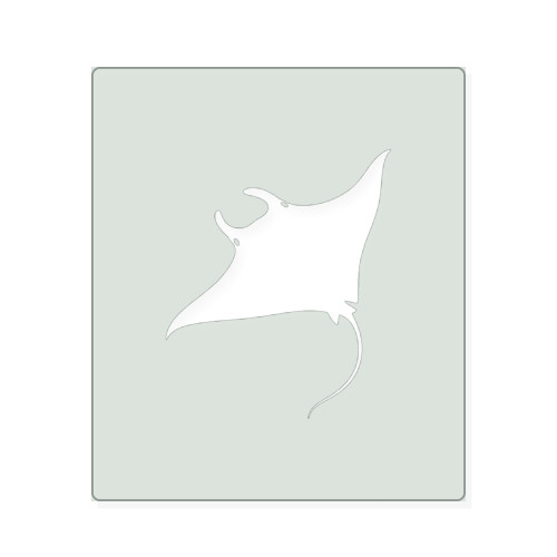 Manta Ray 1 Reusable Mylar Stencil, 10 mil Plastic Paint Stencil for Crafts and Decor