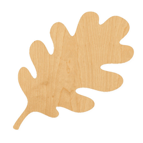 Oak Leaf 2 Wood Cutout for Crafts, Unfinished Baltic Birch Craft Shape